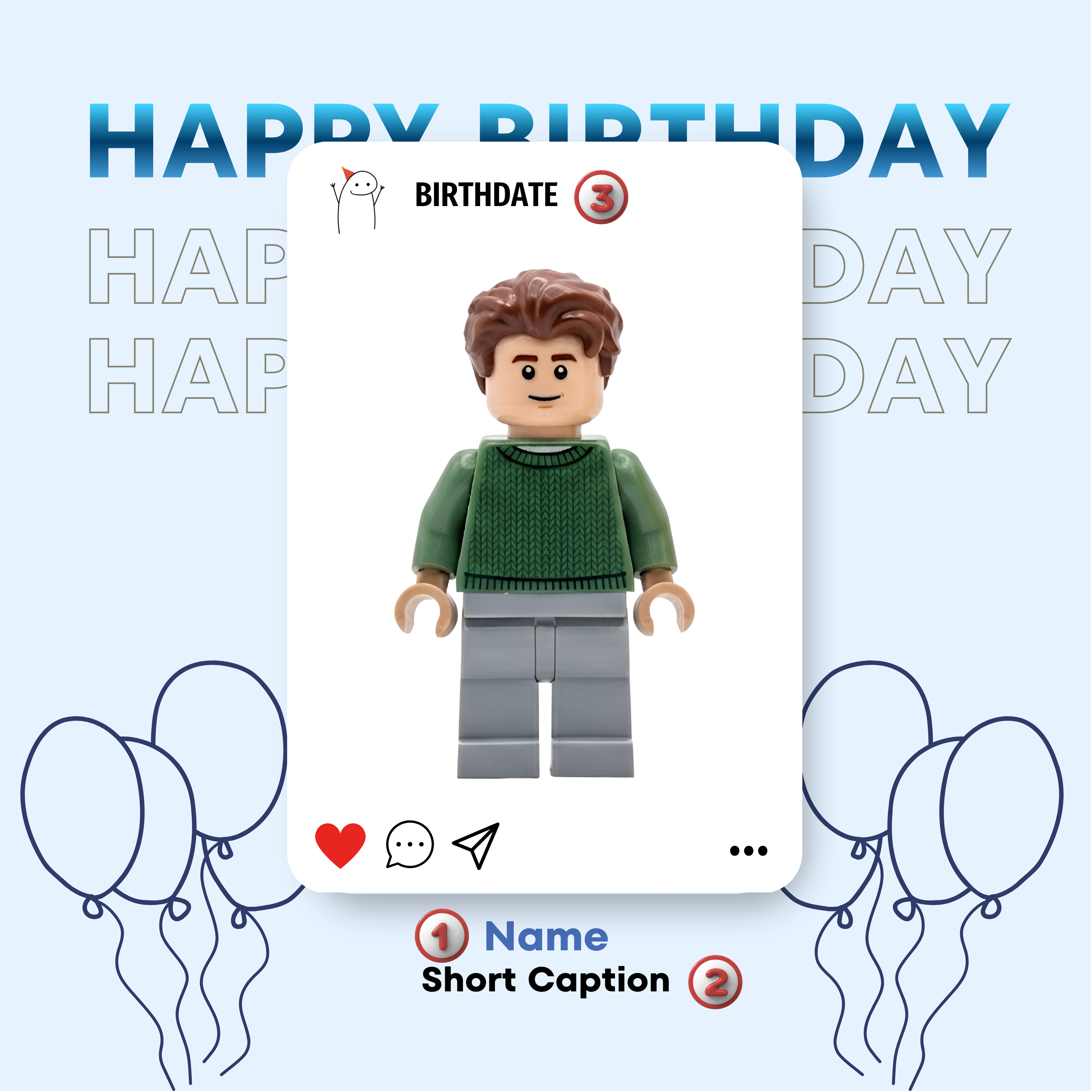A08 Single Birthday Blue 3