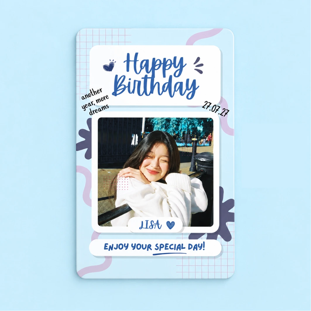 Kad Ucapan Birthday Blue (Cetak + Digital)