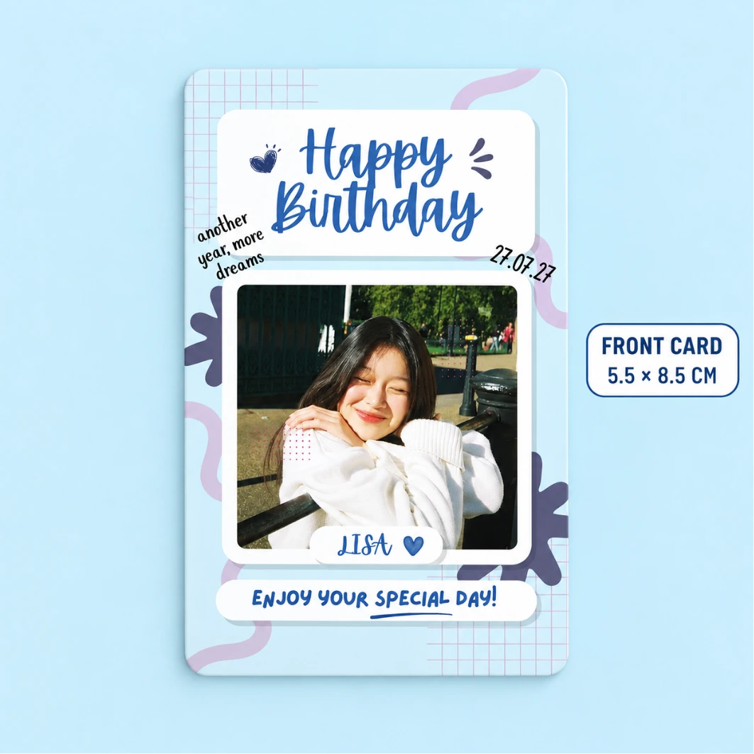 KP002 Kad Ucapan Birthday Blue (Cetak + Digital) 2